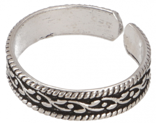 Silver toe ring, Indian toe ring, open ring - Meander 4 - 0,8 cm Ø1,5 cm