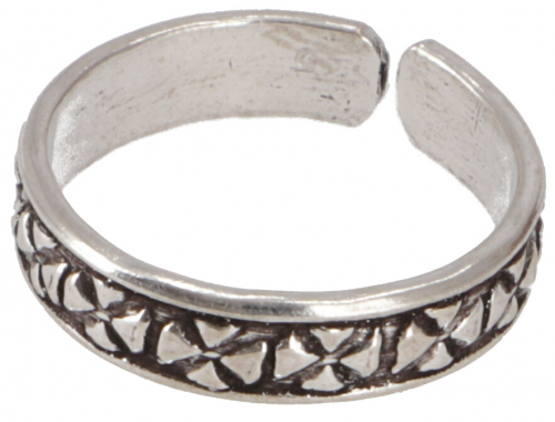 Silver toe ring, Indian toe ring, open ring - Meander 5 - 0,8 cm Ø1,5 cm