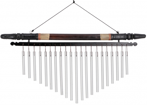 Aluminium chime, wind chime with bamboo - Variant 10 - 25x49x3 cm 