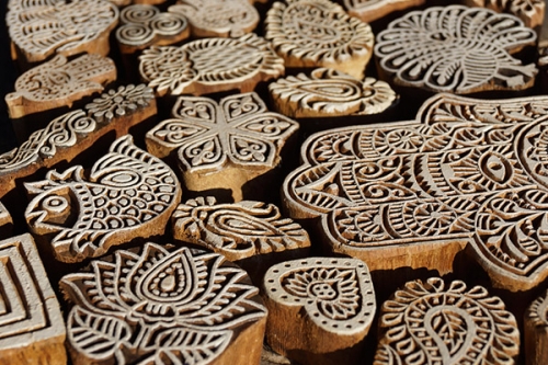 Wooden stamps from India