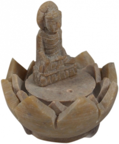 Soapstone incense holder - Buddha - 5x4x4 cm Ø4 cm