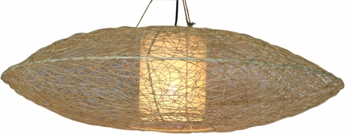 Ceiling lamp/ceiling light, handmade in Bali from natural material, rattan - model Miranda Flat - 20x75x75 cm 