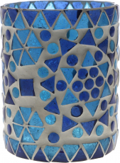 Glass lantern, glass blue - design 3