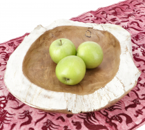 Heavy fruit bowl, wooden bowl decorative object from root wood - ..