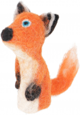 Handmade felt finger puppet - fox