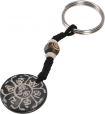 Ethno Tibet Keychain, Engraved Bag Tag - Mantra