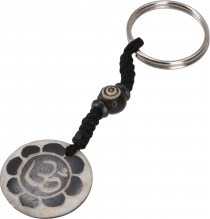 Ethno Tibet Keychain, Engraved Bag Tag - Lotus Om