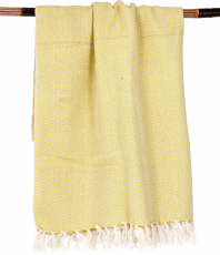 Hamam towel, sauna towel, beach towel - yellow