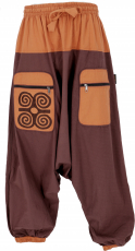 Harem pants, boho harem pants, bloomers, aladdin pants - brown