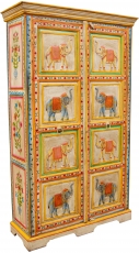 Wardrobe with elephant carvings and painting - Model 3