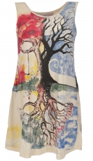 Mirror Top, Longshirt, Mini Dress - Tree of Life/vanilla