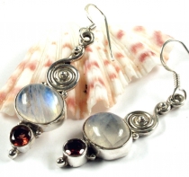 Indian silver earrings, ethno earrings, boho earrings - model 12 ..