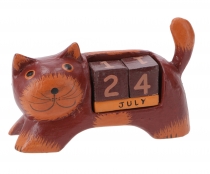 wooden calendar - cat bordaux