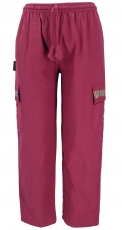 Yoga pants, Goa ethno pants, cargo pants - bordeaux red