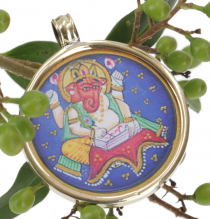 Indian amulet, talisman, locket - Ganesha writing