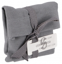 Handmade scented soap in a cotton bag, 100 g Fair Trade - Cedar