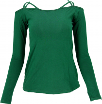 Goa Shirt, Boho Shirt - emerald green
