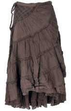 Boho wrap skirt, crinkle skirt, maxi skirt, flamenco skirt - capp..