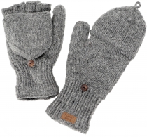 Gloves, hand knitted folding gloves, finger gloves uni, extra lar..