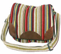 Woven laptop ethnic shoulder bag, nepal bag - red/beige