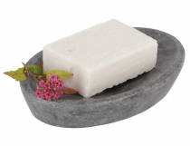 Marble soap dish, Zen dish for the washbasin - grey10 cm
