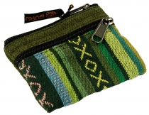 Ethno wallet, purse - green