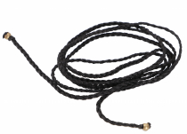 Macramé chain, macramé ribbon, ribbon for chain - black