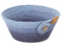 Upcycling bowl, decorative bowl made of recycled paper - blue
