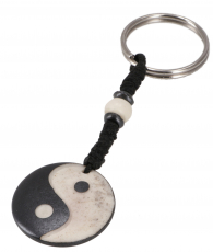 Ethno Tibet Keychain, Engraved Bag Tag - Ying Yang