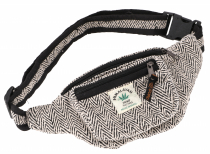 Practical belt bag, ethno fanny pack sidebag with herringbone pat..