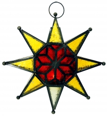 Oriental glass star in Moroccan design, glass lantern, wind light..