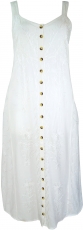 Embroidered boho summer dress, indian hippie strap dress, white -..