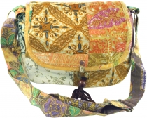 Boho shoulder bag, patchwork shopper, shoulder bag - orange/yello..