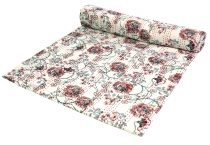 Cotton quilt, Boho bedspread, bedspread with floral pattern - Des..