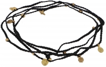 Macramé chain, transformable boho chain, bracelet - black