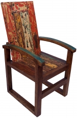 Wood armchair, chair from recycled teak - model 9