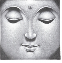 Small Buddha on canvas 40*40 cm - motif 15