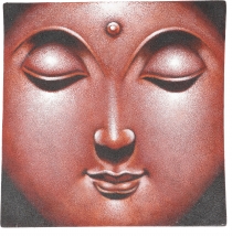Small Buddha on canvas 40*40 cm - motif 17