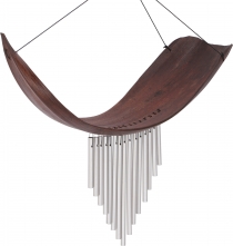 Aluminium soundtrack, exotic wind chimes - Palm leaf brown