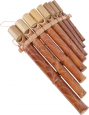 musical instrument made of wood, handmade pipe - panpipe