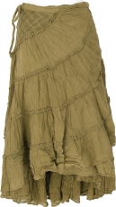 Boho wrap skirt, crinkle skirt, maxi skirt, flamenco skirt - mass..