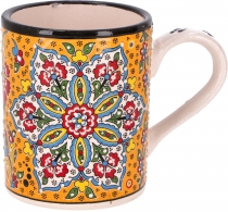 Handpainted Turkish coffee mug, oriental coffee cup - saffron