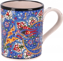 Handpainted Turkish coffee mug, oriental coffee cup - blue