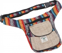 Hemp Ethno Sidebag, Nepal Fanny Pack - Model 2