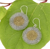Boho crochet wire earrings - model 4