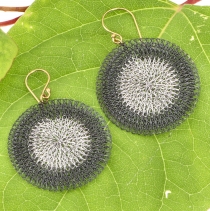 Boho crocheted wire earrings - Model 5