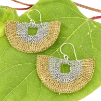 Boho crochet wire earrings - model 7