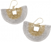Boho crochet wire earrings - model 11