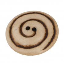 Tibet button from horn, button spiral - 1