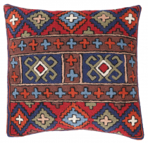 Kelim cushion cover `cashmere`, embroidered cushion cover, wool d..